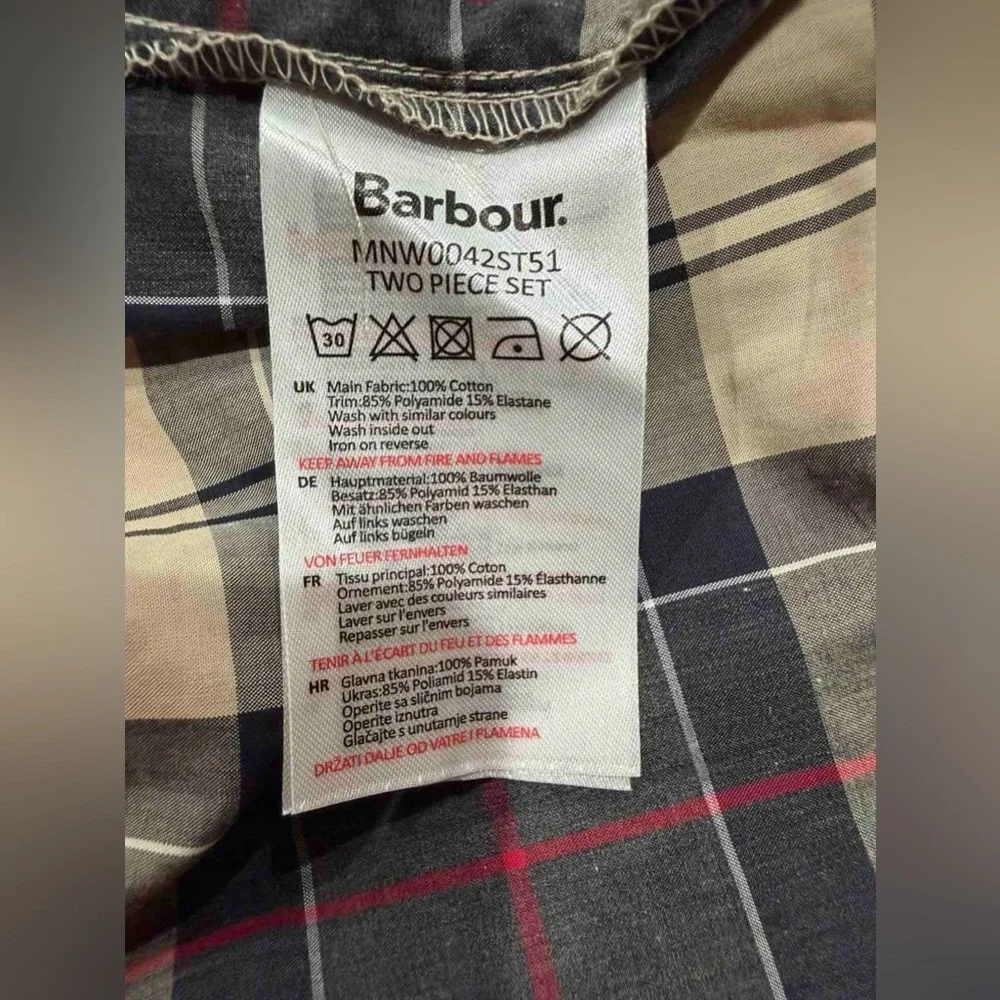 Barbour Men’s Plaid Checkered Boxer Shorts XXL